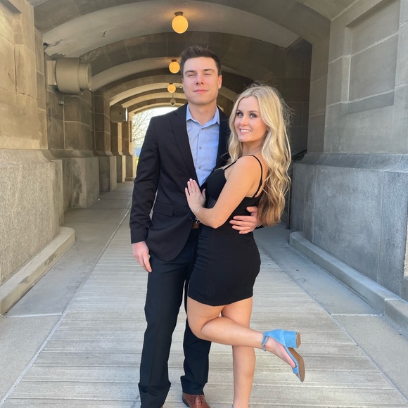 FORMAL BLACK MINI DRESS - Picture 2 of 4